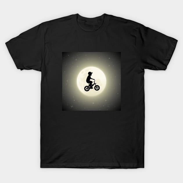 Boy on bike T-Shirt by arvitalya